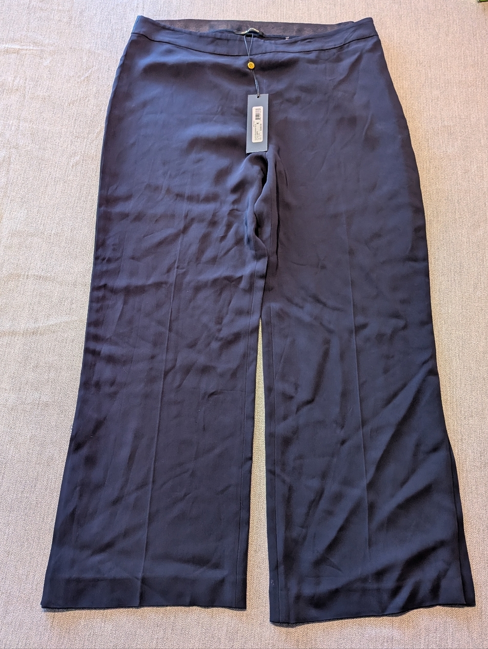 KOBI HALPERIN Meg Pant NWT$348 Navy Size 14 Flared Leg